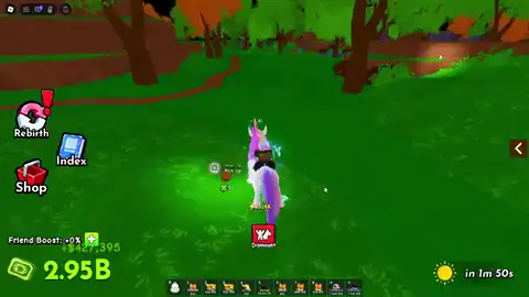 Ride A Pet plot pets and Index HUD before a Rebirth decision